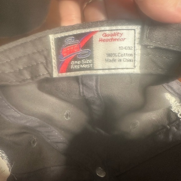 Gray Embroidered Logo Cap - Picture 2 of 6